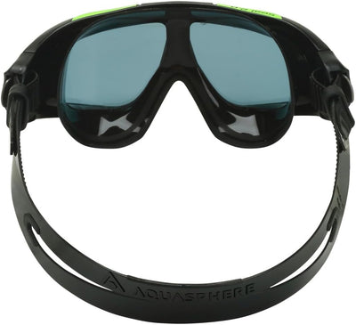 Aqua Sphere Men's Swimming Goggles Seal 2.0 Adult Fitness Pool Black/Green - Smoke