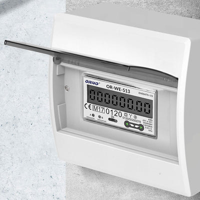 ORNO OR-WE-513 Stromzähler Hutschiene 3-Phasen-Anzeige des Stromverbrauchs mit MID Zertifikat, 0,25A