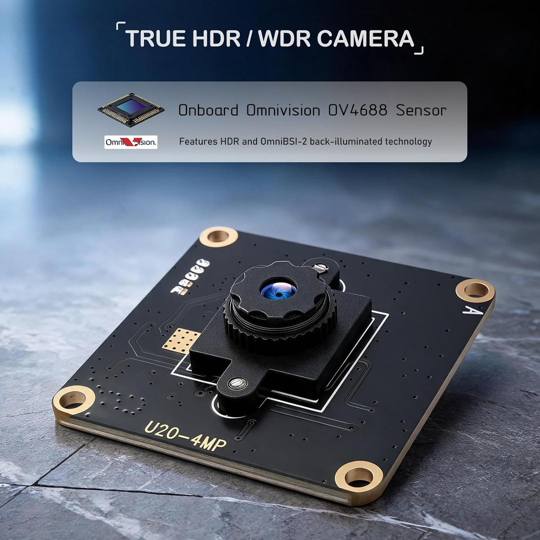innomaker 4MP USB HDR Kamera, bis zu 4MP@30FPS, 2K@60FPS, 1080P@60FPS, Plug&amp;Play für PC, Raspberry P