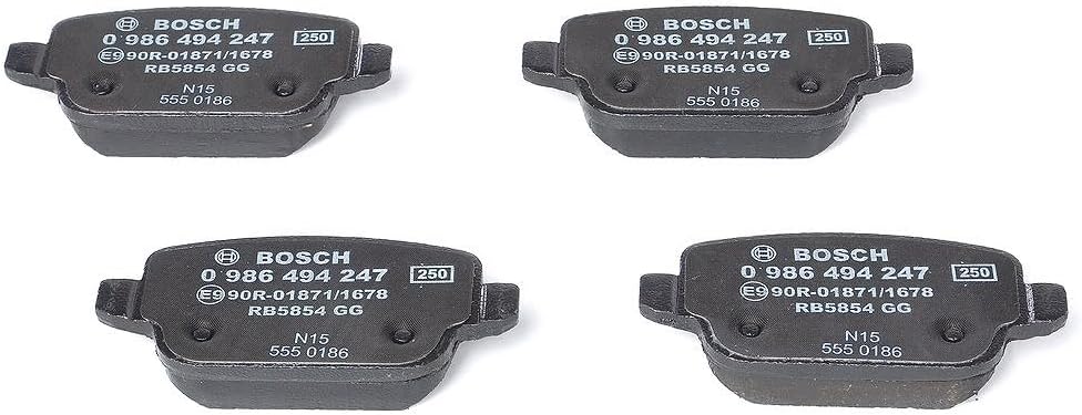 Bosch BP1119 Bremsbeläge - Hinterachse - ECE-R90 Zertifizierung - vier Bremsbeläge pro Set