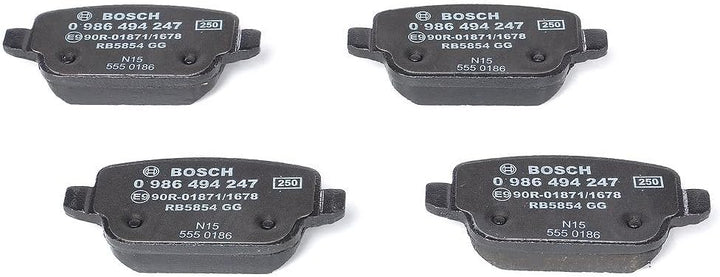 Bosch BP1119 Bremsbeläge - Hinterachse - ECE-R90 Zertifizierung - vier Bremsbeläge pro Set