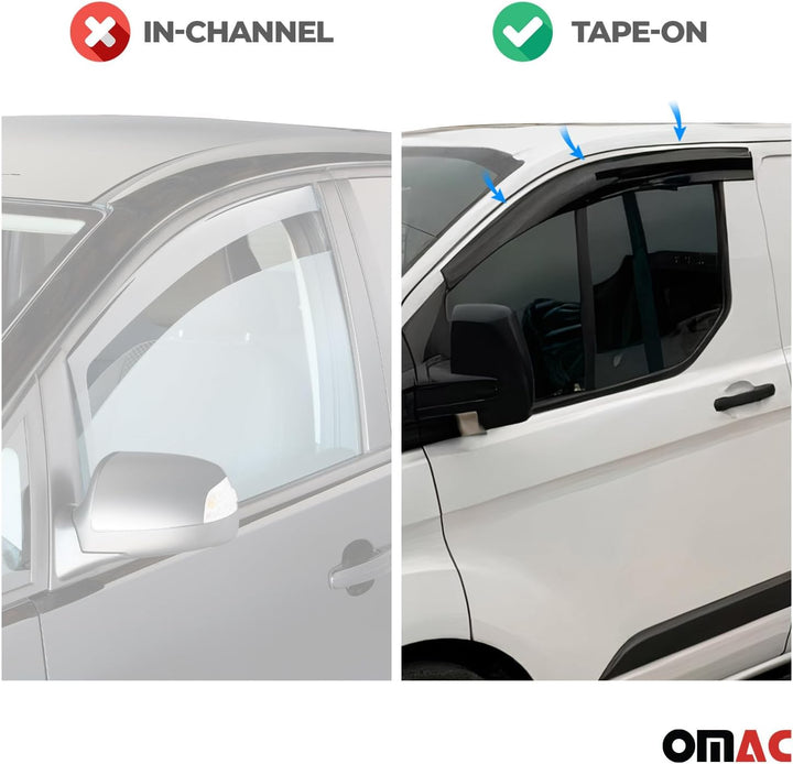 OMAC Windabweiser Regenabweiser kompatibel mit Toyota Corolla E210 Limousine 2019-2023 Acryl 4X