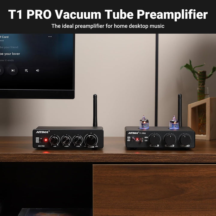 AIYIMA T1PRO Röhrenvorverstärker Verstärker Heim-Audio-Vorverstärker Mini-Vakuum-Vorverstärker-Empfä
