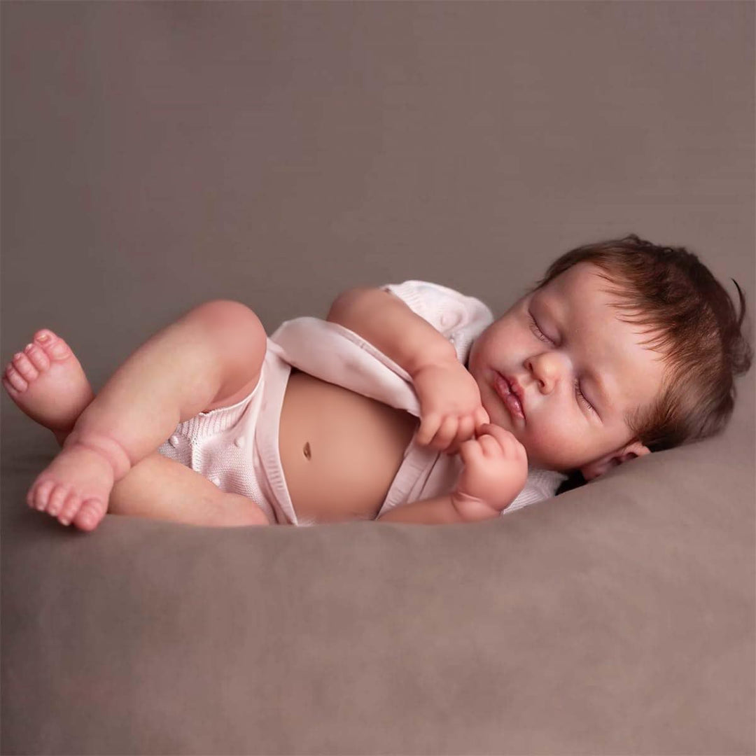 Zero pam Reborn Baby Vollsilikon Lebensecht-50CM Reborn Puppen Lebensecht, Silikon Baby Mädchen, Bab