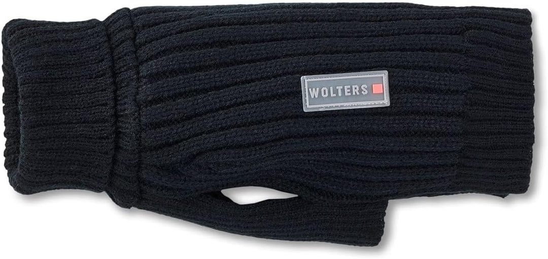 Wolters Strickpullover Ribsty | Hundepullover für kühle Tage | Farbe Schwarz - Gr. 30 (Rückenlänge 2