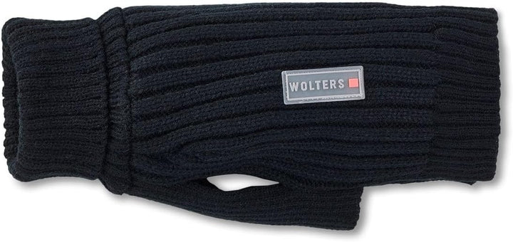 Wolters Strickpullover Ribsty | Hundepullover für kühle Tage | Farbe Schwarz - Gr. 30 (Rückenlänge 2