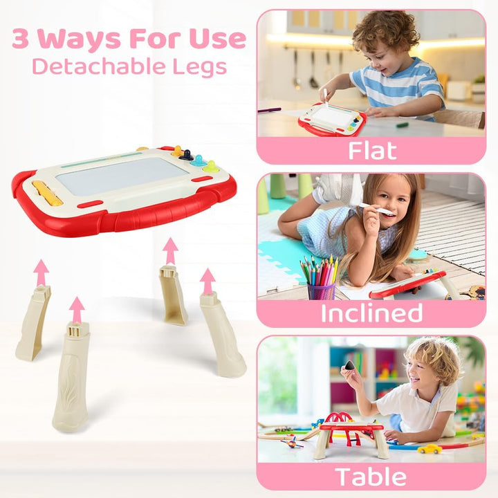 OFFCUP Magnetische Maltafel, Kinder Zaubertafel ab 3 Jahr Reisegrösse Magnetische Zeichenbrett Lerns