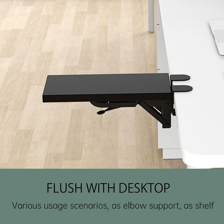 OUGIC Ergonomische Schreibtisch-Verlängerung, 30 x 15 cm, stanzfrei, zum Anklemmen, faltbare Tastatu