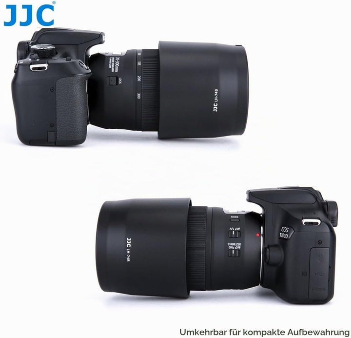 JJC Blendung Matt Innenraum Fertig Gegenlichtblende Sonnenblende für Canon EF 70-300mm f/4-5.6 is II
