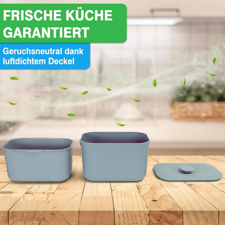 YourCasa Biomülleimer Küche 5L - Komposteimer für alltäglichen Biomüll Behälter - Spülmaschinenfest