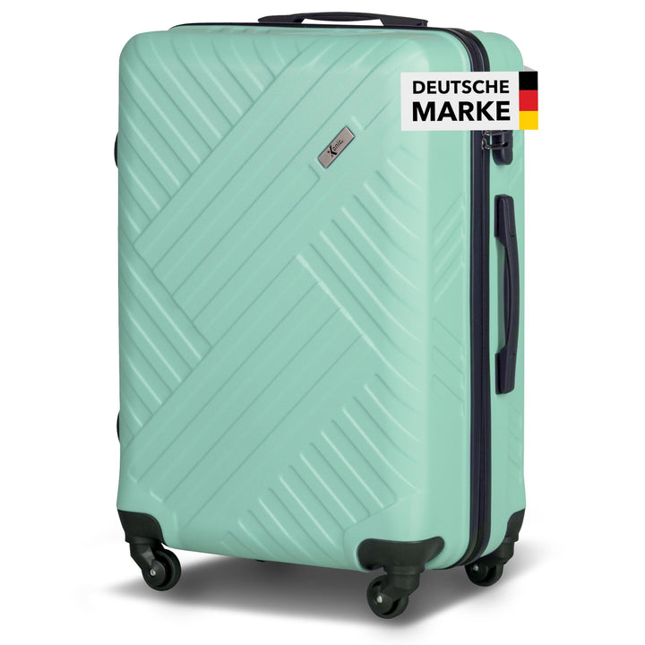Xonic Koffer Hartschalenkoffer Trolley Kofferset Reisekoffer M-L-XL-Set HT Series (Türkis, L) Türkis