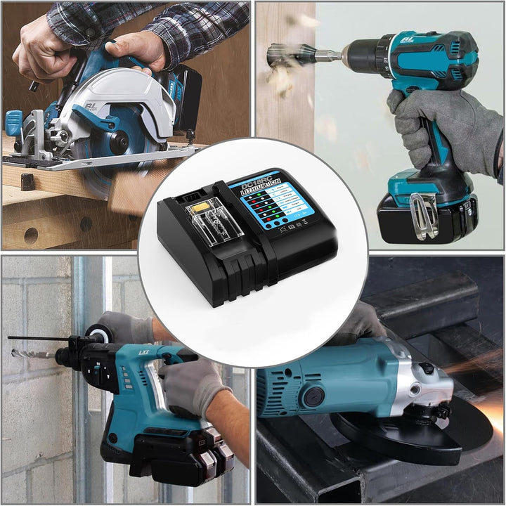 BATTOOL DC18RC 14.4V-18V Schnell-Ladegerät für DC18RA DC18RD Ersatz für Lithium-Akku BL1860B BL1850