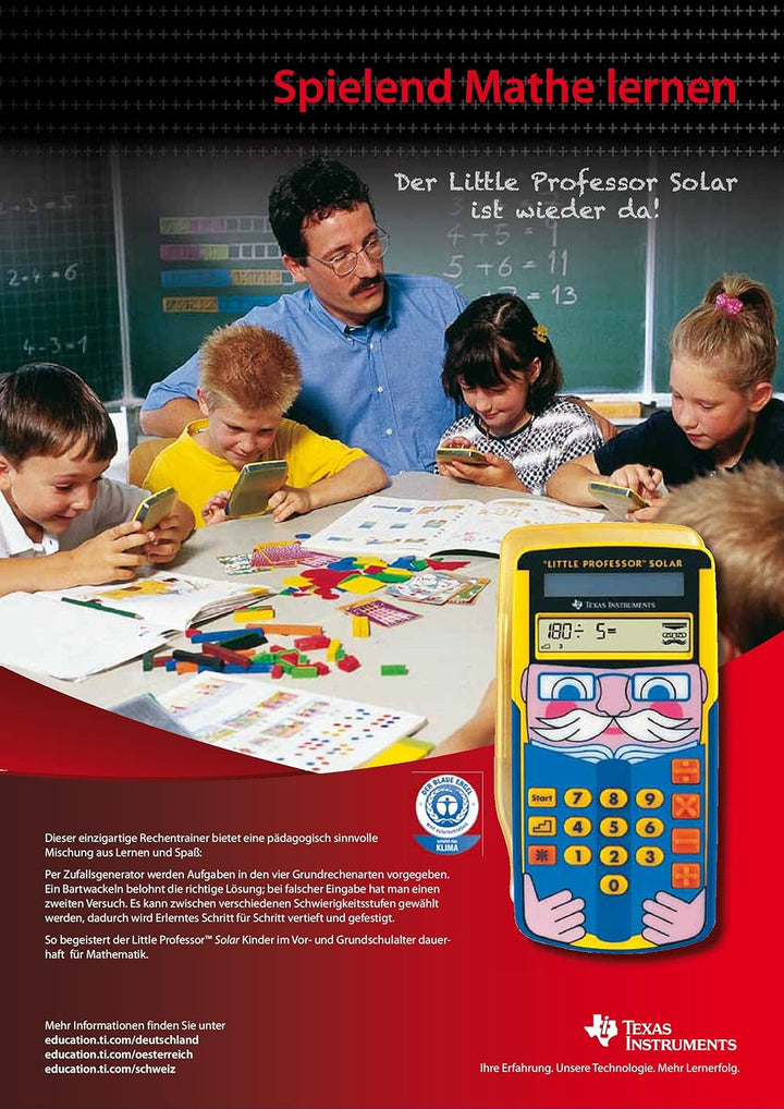 Texas Instruments Little Professor Rechentrainer (für Vor- und Grundschule, Solarbetrieben, mit 80.0