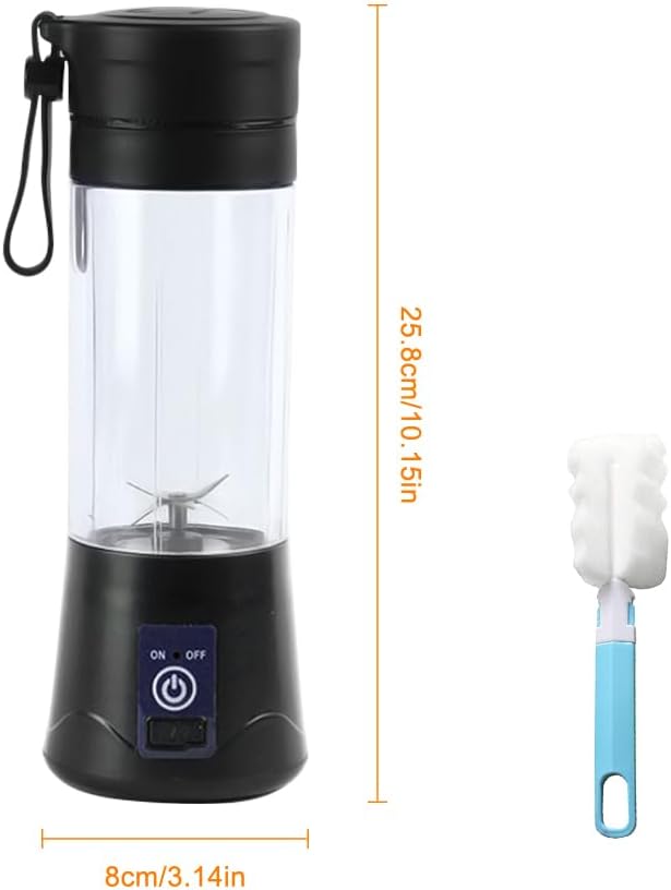 mizikuu 380ML Mini Mixer USB, Tragbarer Elektrischer Blender Entsafter für Shakes und Smoothies Komp