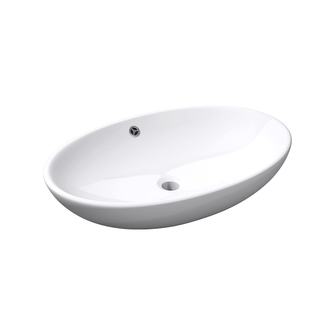 Mai & Mai Aufsatzwaschbecken aus Keramik weiss mit Nano-Beschichtung Brüssel306 Weiss | Modell Br306