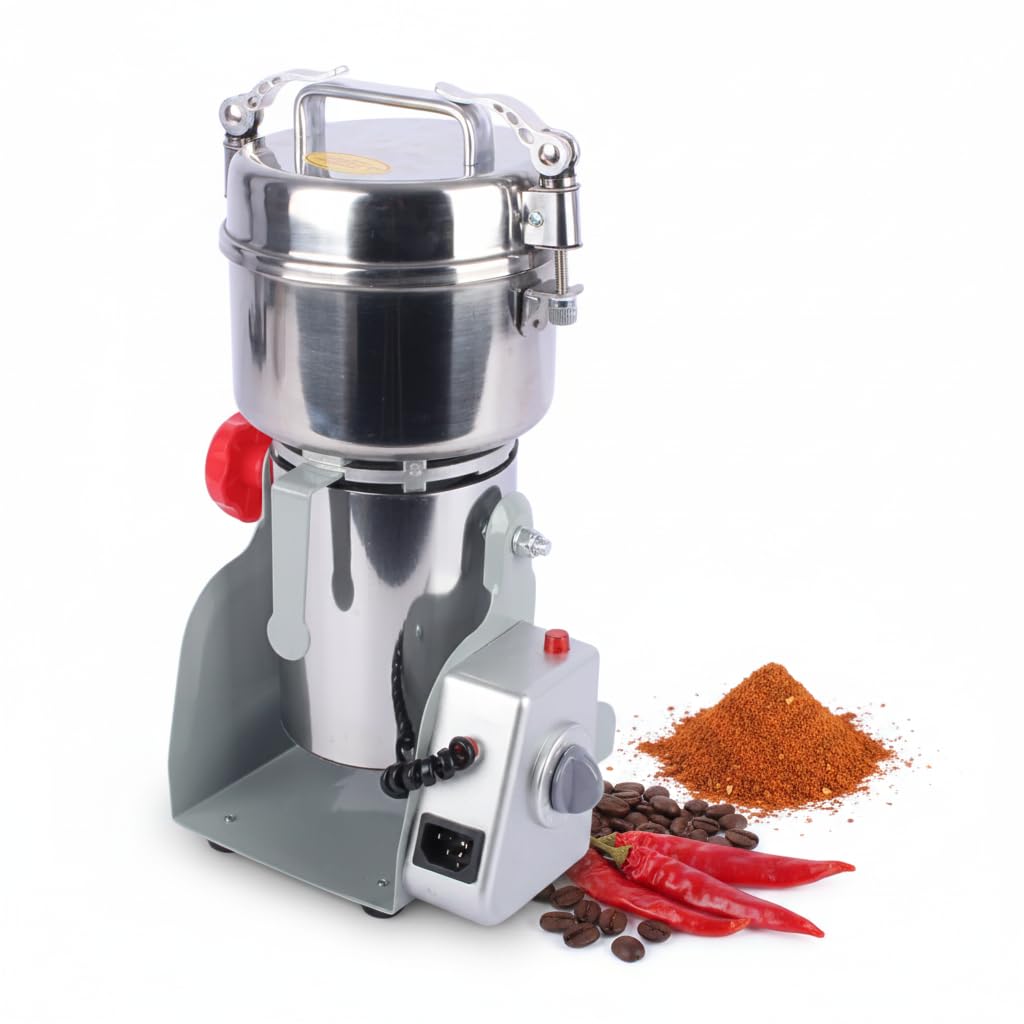 Elektrische Getreidemühle 800 g 3000W – Kaffeemühle Gewürzmühle Edelstahl 28.000 U/min, Profi Zerkle