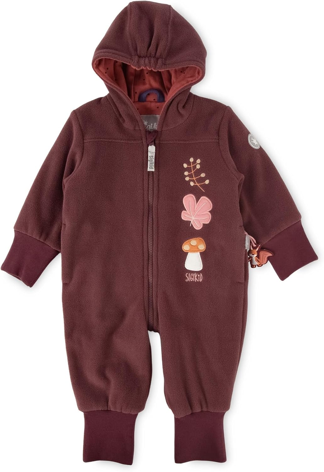 Sigikid Baby-Mädchen Autumn Forest Fleeceoverall mit Baumwollfutter 68 beere, 68 beere