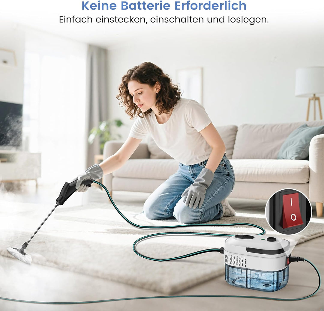 Granarbol Fettlösend Handgerät Dampfreiniger für Alles,1400ml/4Bar/105℃ | Steam Cleaner,15s Schnellh