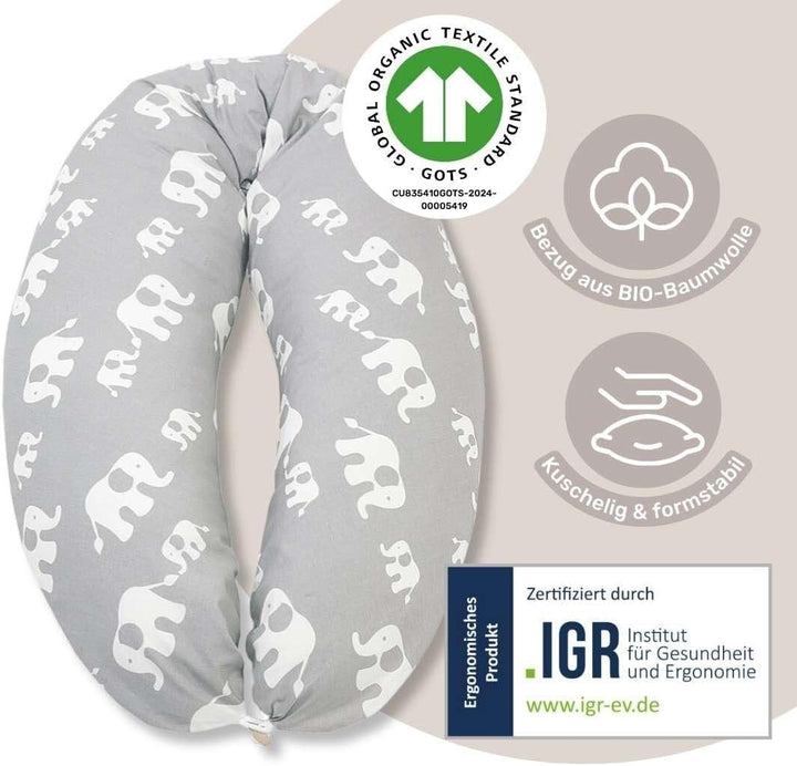 HOBEA-Germany Stillkissen 190 cm x 76 cm XXL Lagerungskissen Schwangerschaftskissen für Baby und Erw