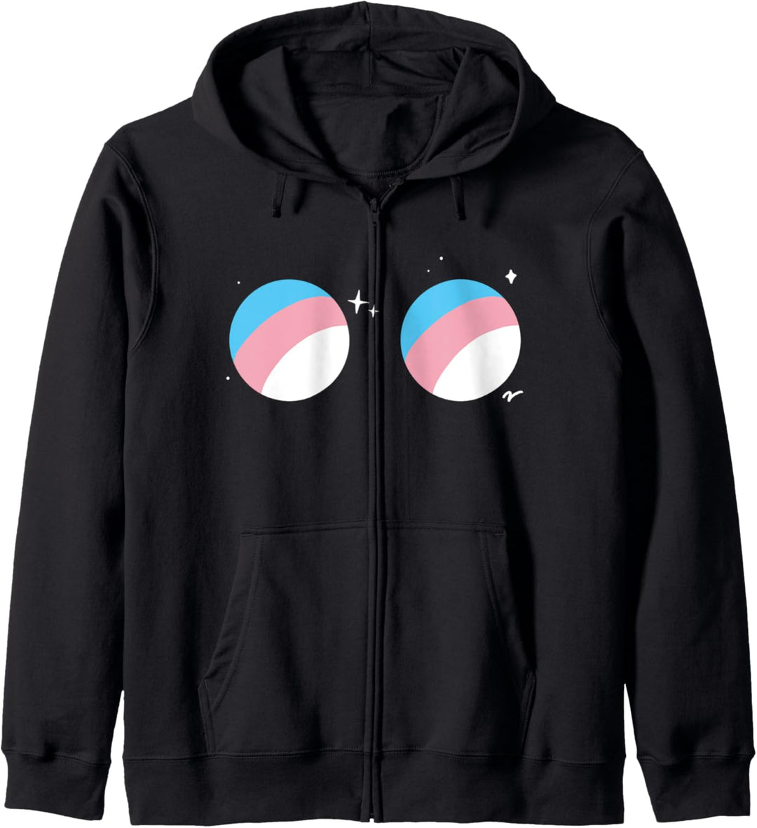 Trans Planet Boobs LGBTQ Transgender Pride Flag Space Kapuzenjacke