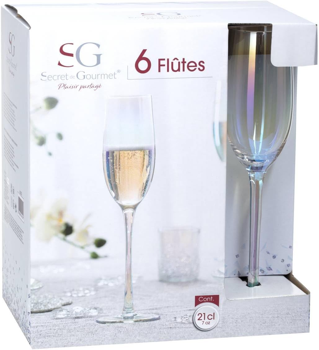 SG Secret de Gourmet Flöte x 6 irisierend - Fantasie 21 cl