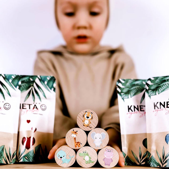 KNETÄ STARTÄR BUNDLES - Vegane Spielknete ab 1 Jahr I Made in Germany I Knetset I Knetzubehör (XS (B