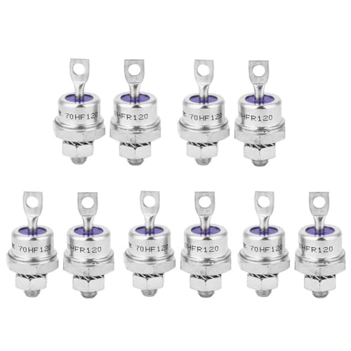 5 Paare 70HFR120 70HF120 Gleichrichterdiode 70A 1200V Spiralgleichrichterdiode zum Laden der Batteri