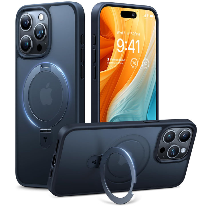 TORRAS Ostand All-in-One für iPhone 15 Pro Max Hülle für MagSafe (Stärkste Magnetkraft, Unsichtbarer