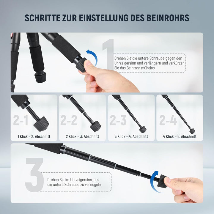 NEEWER Mini Tischstativ mit Smartphone Halter kompatibel mit iPhone &amp; DSLR Kameras für Videoaufnahme