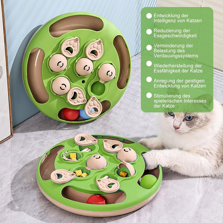 Interaktives Katzenspielzeug für Den Innenbereich, 3-in-1 Katzen Spielzeug mit Federn Spielzeug Bäll