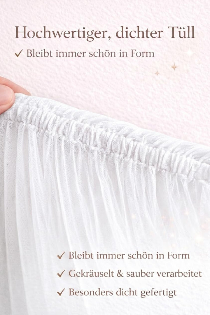Baby Fancyroom Hausbett Himmel aus Tüll, Handgefertigt, Gekräuselt, Baldachin, Betthimmel für Kinder