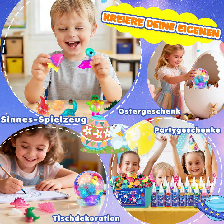 URMYWO Magic Water Gel Toy Kit, DIY 3D Magisches Wassergel-Spielzeug,kinder bastelset Set mit 36 Far