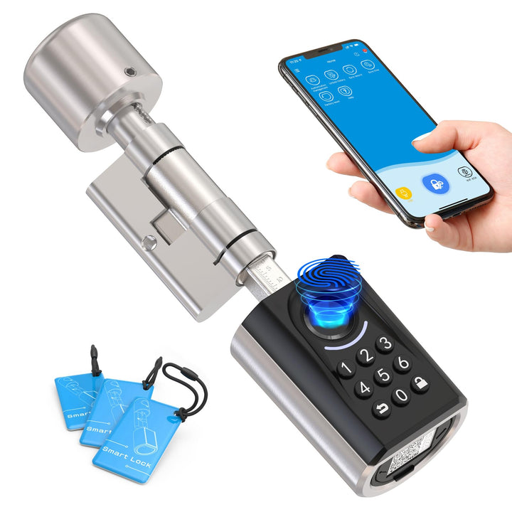 WELOCK ToucA51 Fingerabdruck Passwort Türschloss, Elektronisches Fingerabdruck Pin Code Schloss mit