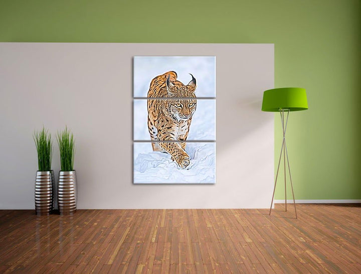 spielendes Wolfsrudel Spezial 3-Teiler Leinwandbild 120x80 Bild auf Leinwand, XXL riesige Bilder fer
