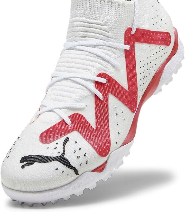 PUMA Unisex Kinder Future Match Tt + Mid Jr Fussballschuh 35 EU Puma White Puma Schwarze Feuer Orchi