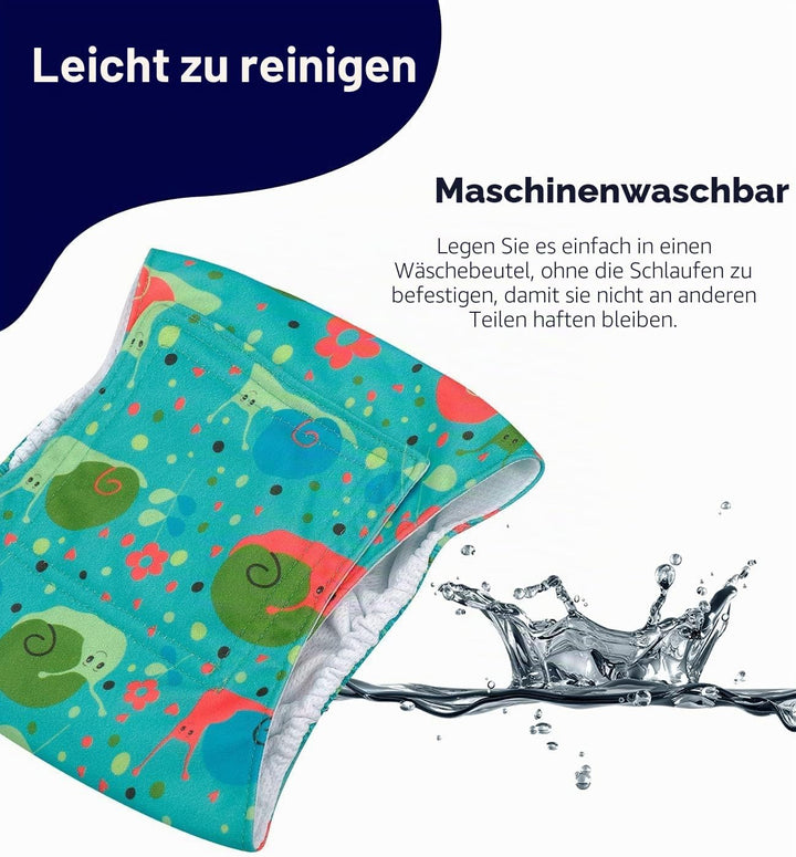 MICOOYO Wiederverwendbare Hundewindeln für Männer, 3er-Pack, waschbare Bauchbänder für Hunde, super