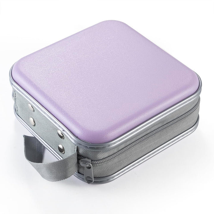 UENTIP CD-Hülle mit 48 Kapazitäten, tragbare DVD-Hülle aus Hartplastik, CD-Organizer, Brieftasche, s