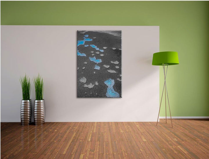 blaue Korallenriffe Australien schwarz/weiss Format: 100x70 auf Leinwand, XXL riesige Bilder fertig