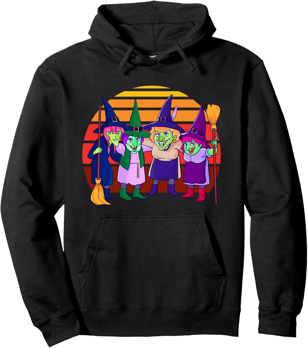 Hexen Halloween-Hexe Coven Bande Freunde, Frauen, Mädchen Pullover Hoodie