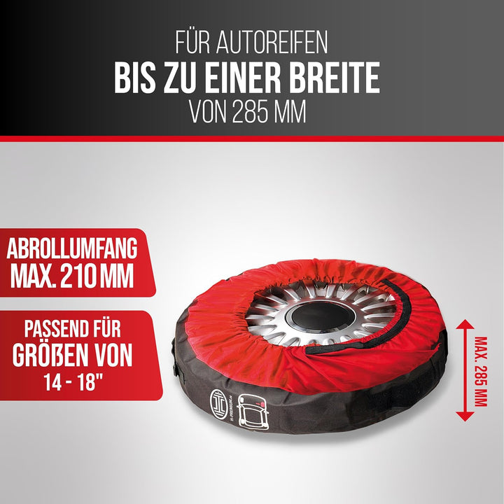 HEYNER® Reifentaschen Set 14-18 Zoll mit Klettverschluss, Reifenschutzhülle, Reifenschoner, 4er Set