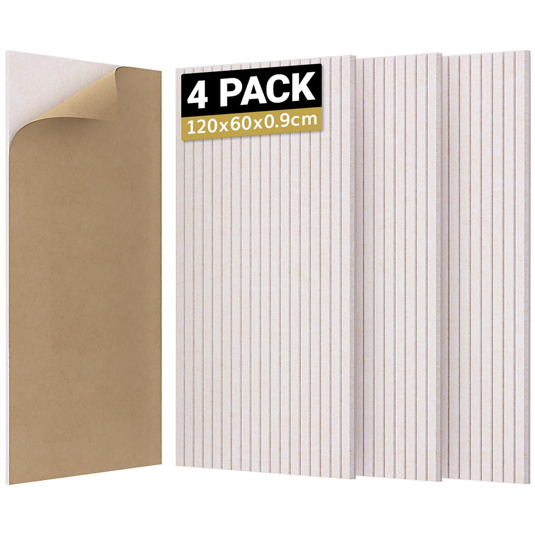 TONOR 4 Pack Akustikpaneele selbstklebend, 120x60x0.9 cm Schalldämmung Schallschutz wand Schallschut