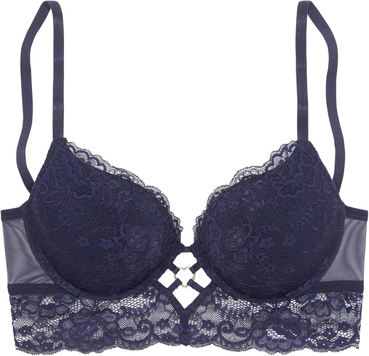 VIVANCE Damen Push-up-BH 70A Schwarz, 70A Schwarz