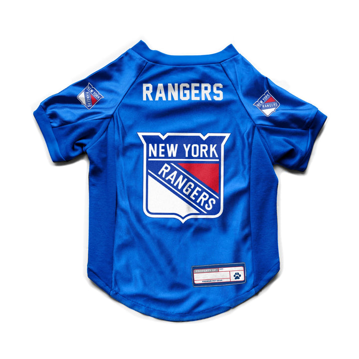 Little Earth NHL Stretch Pet Jersey - Sport Trikot für Hunde und Katzen - Stretch Stoff New York Ran