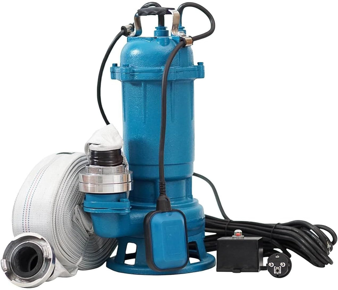 1500W WEISBACH PROFESSIONAL CTR Leistungsstarke Tauchpumpe Fäkalienpumpe Schmutzwasserpumpe mit Zerk