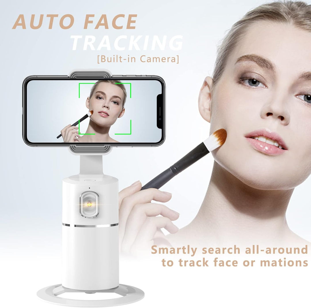 Handyhalterung für Smartphone,360 ° Drehbar Gesichts Tracker【Keine APP Erforderlich】 Selfie Stick,Ge
