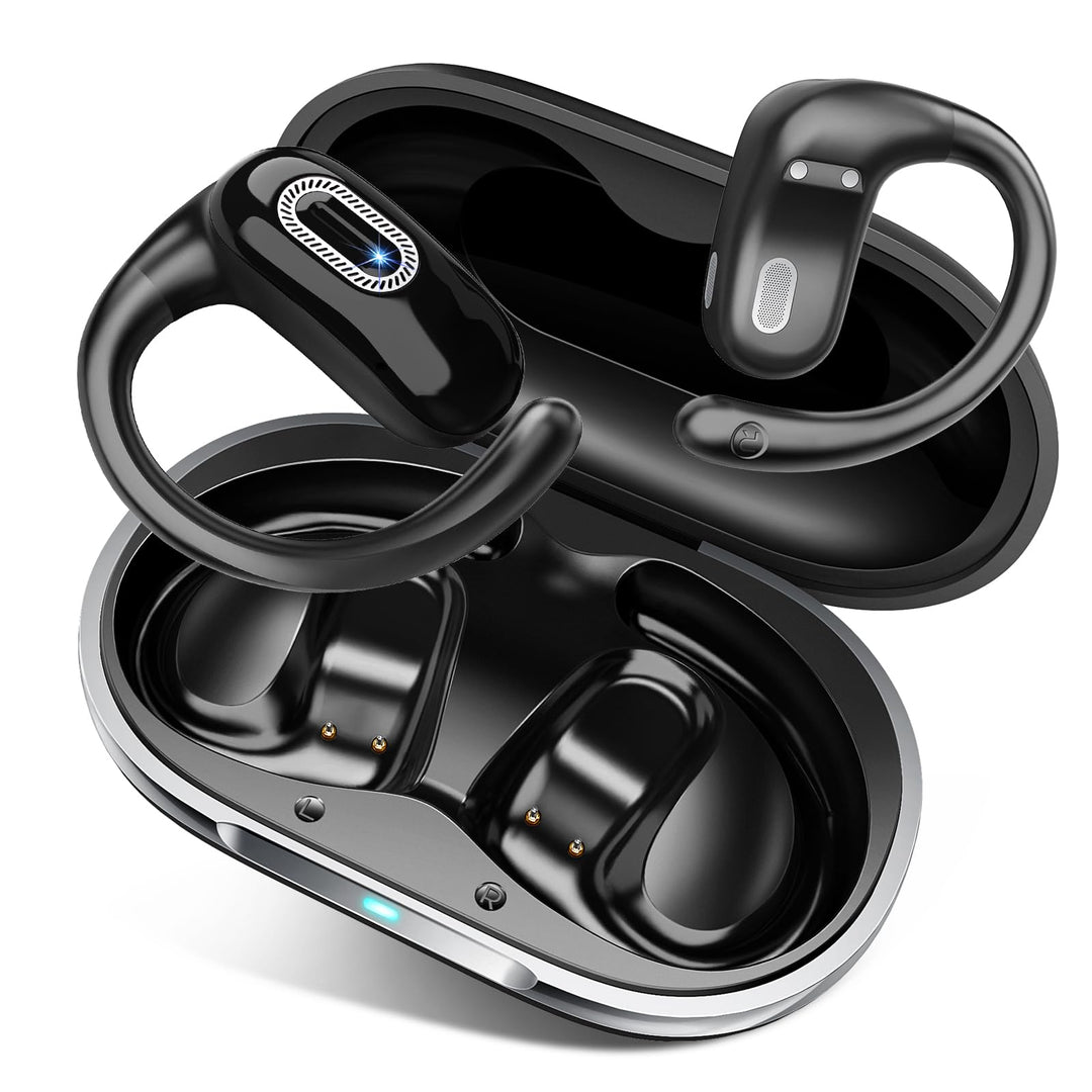 Open Ear Kopfhörer, Bluetooth 5.4 Kopfhörer Kabellos, Tiefer Bass mit 4 ENC Mikrofon, 58 Std, Sportk