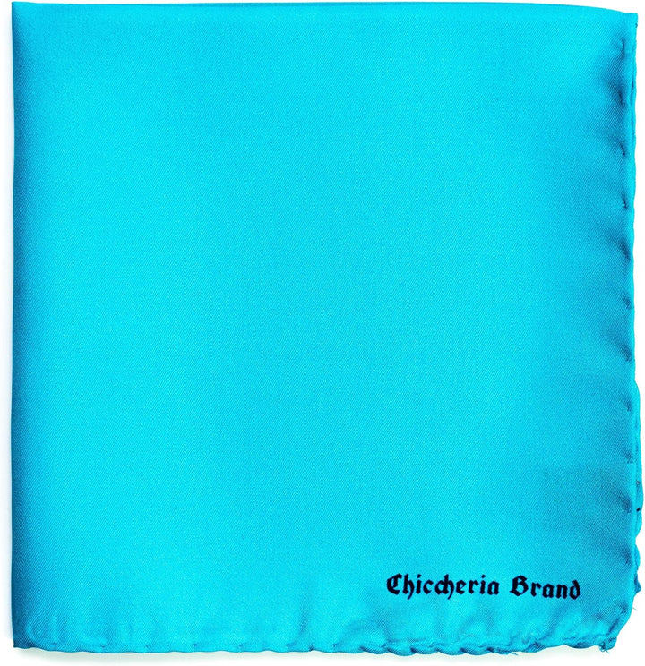 Chiccheria Brand Einstecktuch aus Seide – Einfarbig – 100% Seide | Handrolliert | Made in Italy | Ta