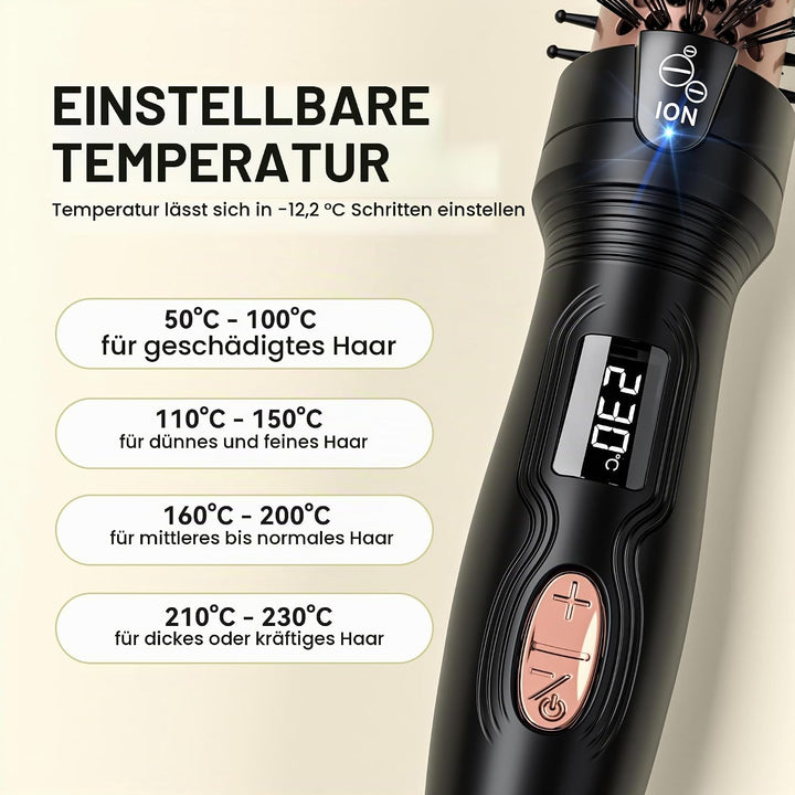Thermobürste, MINI Thermal Brush, 27mm Heisse Bürste für Blowout-Effekt, Tourmalin-Keramik-Ion-Locke