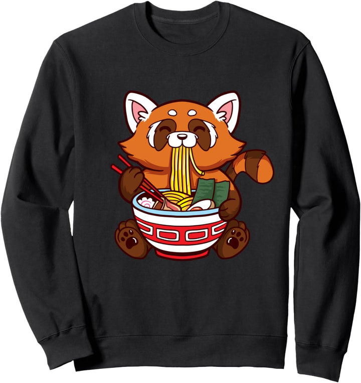 Ramen Kleine Panda Kawaii Anime Hemd Japanisches Essen Fan Sweatshirt