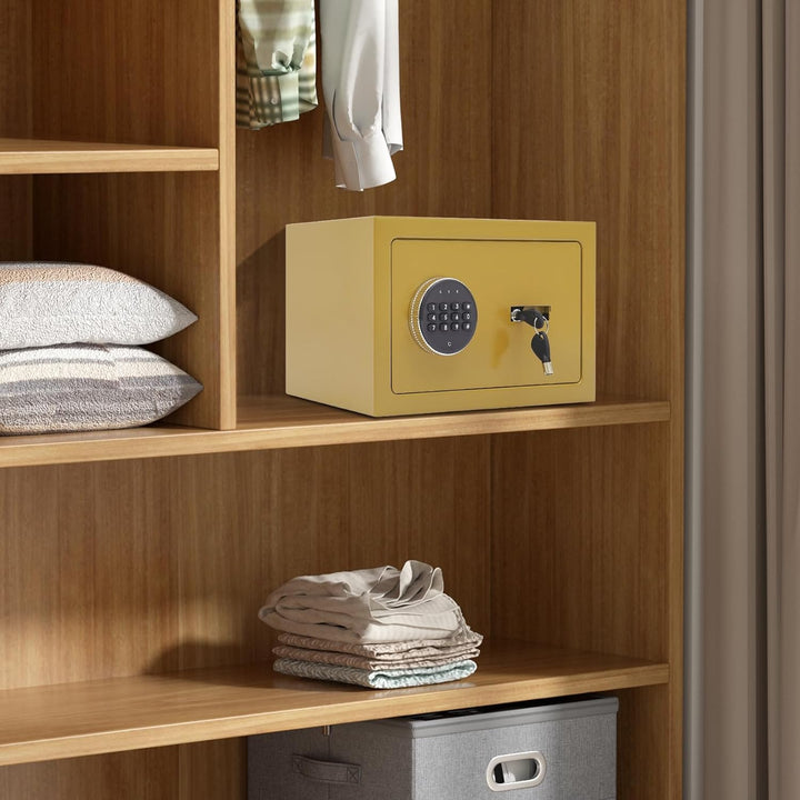 Mini Safe Tresor Klein, Tresor mit Schlüssel, Kinder mit Zahlenschloss,Elektronisch Wandtresor Hauss